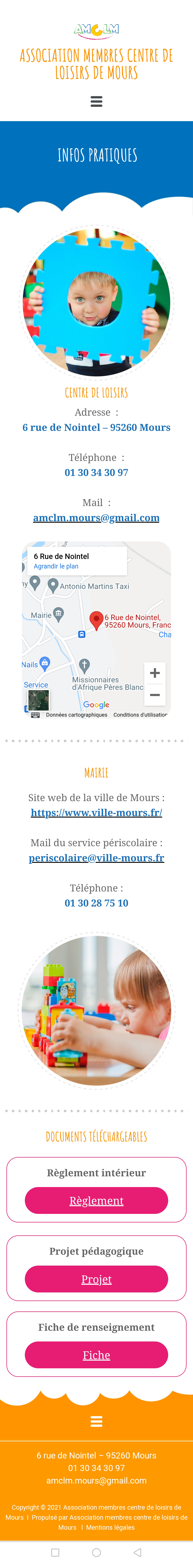 AMCLM Infos pratiques_MOBILE